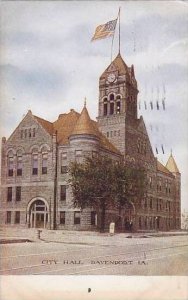 Iowa Davenport City Hall 1910