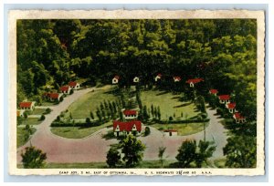 c1920's Cottages at Camp Joy, 24 Hours Cafe Service Ottumwa Iowa IA Postcard