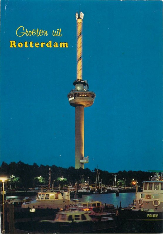 Postcard Netherlands Holland Rotterdam tower