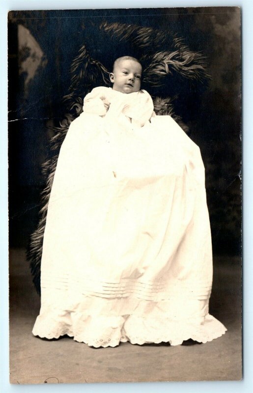 Postcard Baby Mom Under Fur RPPC Simon Murnane Studio Real Photo York PA L17