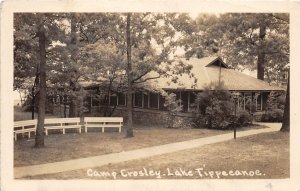 J40/ Tippecanoe Lake Indiana RPPC Postcard 40s Leesburg Camp Crosley 31