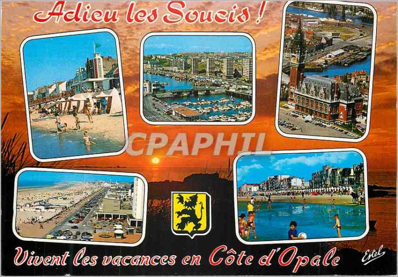 Modern Postcard Souvenir of the Cote d'Opale Malo les Bains Boulogne sur Mer ...