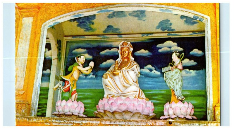 Statue of Tamarix (Greatest Saint) and Two Disciples, Buddhist Religion Postcard