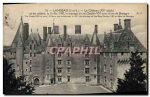 Old Postcard Langeais Chateau