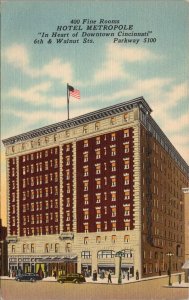 Hotel Metropole Cincinnati OH Postcard PC478