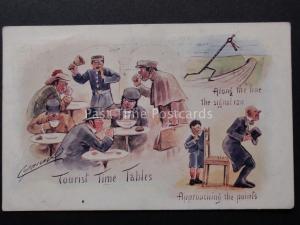 Cynicus: Comic Railway Theme TOURIST TIME TABLES, APPROACHING THE POINTS c1912