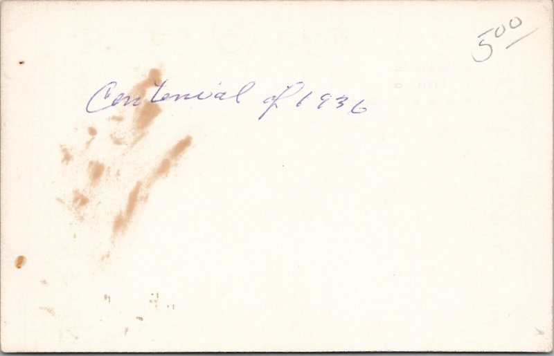 1936 Centennial Parade Float Johnstons Handsome Men Soldiers Postcard A30