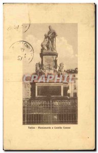 Old Postcard Italia Italy Torino Monumento a Camillo Lavour