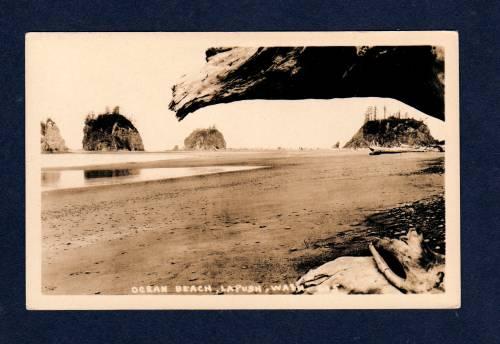 WA Ocean Beach LAPUSH WASHINGTON WASH Real Photo RPPC Postcard