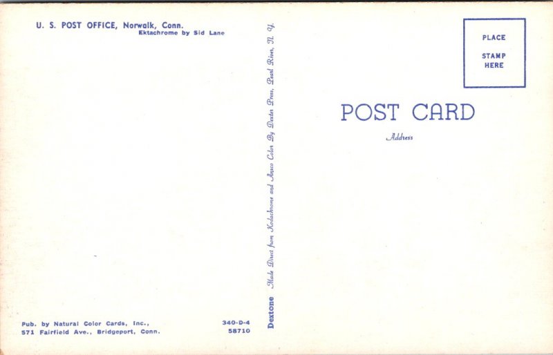 Connecticut, Norwalk - U.S. Post Office - [CT-157]