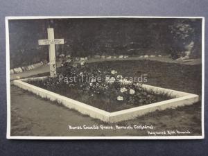 Norfolk NORWICH CATHEDRAL Nurse Cavells Grave - Old RP Postcard by Hayward Kidd