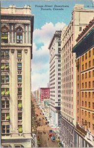 Toronto Ontario Yonge Street Downtown c1956 Royalty Specialty Sales Postcard E98