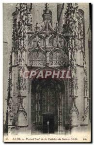 Old Postcard Albi South Portal of the Cathedrale Sainte Cecile