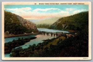Postcard Harpers Ferry West Virginia c1910s Where Three States & Two Rivers Meet