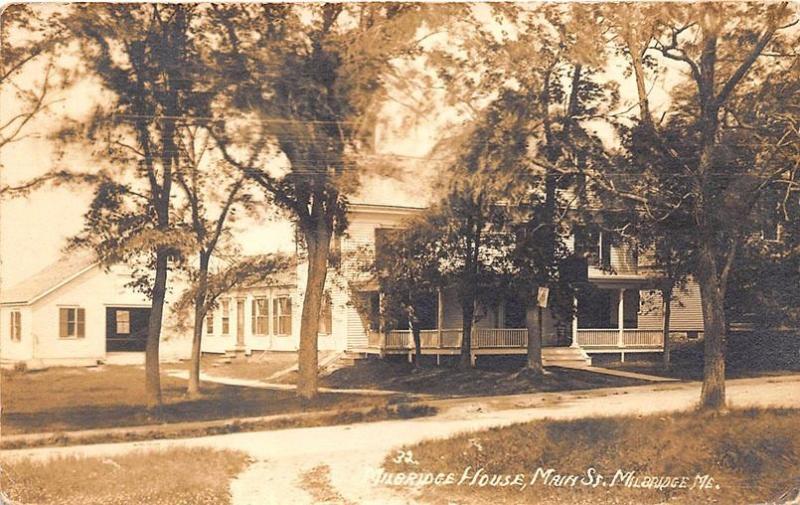 Milbridge ME Milbridge House, Main Street Real Photo RPPC Postcard