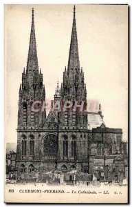 Old Postcard Clermont Ferrand La Cathedrale