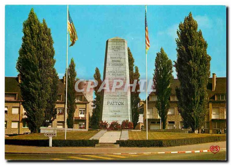 Modern Postcard Avranches Manche Patton Monument in memory of the Liberation