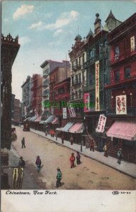 America Postcard - New York, Chinatown Street Scene  RS14859