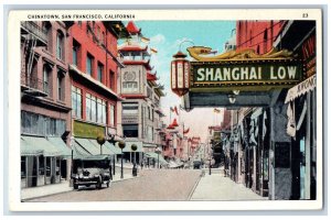 San Francisco California Postcard Chinatown Shanghai Low c1920 Vintage Antique