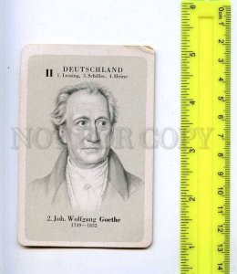 222901 GOETHE Great WRITER vintage playing CARD