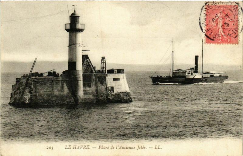 CPA AK LE HAVRE Phare de l'Ancienne Jetee LIGHTHOUSE PHARE (708218)