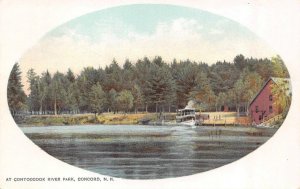 CONCORD, New Hampshire NH  CONTOOCOOK RIVER PARK  Boat & Dock  ca1900's Postcard