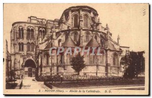 Old Postcard Noyon Oise Apse of the Cathedral