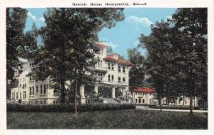B12/ Montgomery Alabama AL Postcard c1920 Masonic Home Building