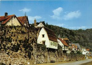 BG12755 hirschhorn am neckar alte hauser an der  stadtmauer germany