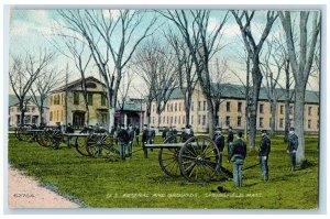 c1910 Cannon US Arsenal and Grounds Springfield Massachusetts MA Postcard