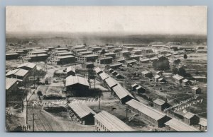 CAMP LEE VA BIRDS EYE VIEW ANTIQUE REAL PHOTO POSTCARD RPPC