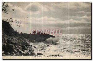 Old Postcard Le Havre Sea Wind by D West