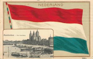 Nederland Holland Amsterdam Prins Hendrikkade Flag - 01.60