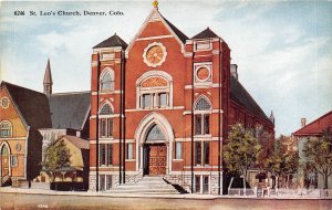 St Leo's Church Denver Colorado 1910c postcard