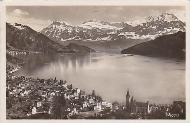 Switzerland Weggis Totalansicht 1934 Photo