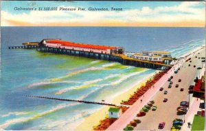 Postcard PIER SCENE Galveston Texas TX AM2936