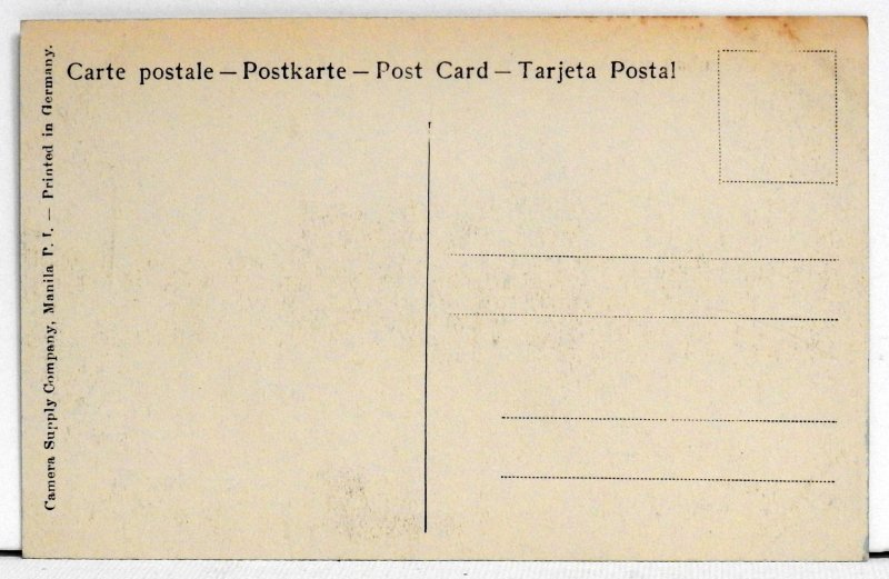 Bamboo shacks in the rainy season. Philippines. - Postcard