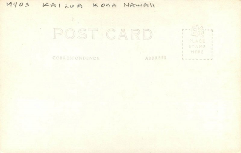 RPPC Postcard Hawaii Kailua Kona 1940s Catholic Church 23-6875