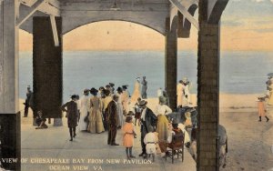 Chesapeake Bay From Pavilion OCEAN VIEW Norfolk, Virginia 1912 Vintage Postcard