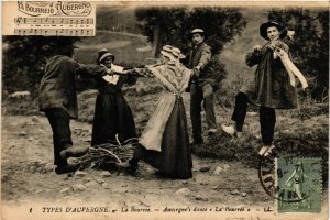 CPA Folklore - Auvergne - La Bourrée - Auvergne's Dance (772927)