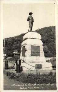 Morris Pennsylvania PA Bucktail Regiment Monument Real Photo Vintage Postcard