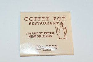 Coffee Pot Restaurant New Orleans Louisiana 30 Strike Matchbook