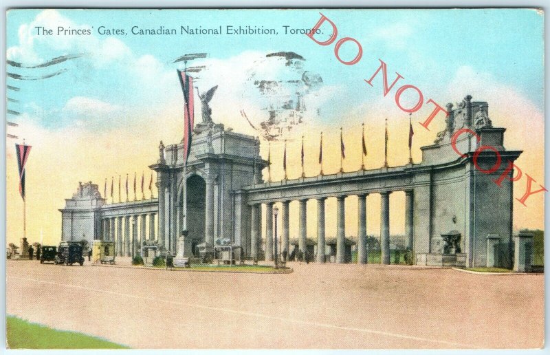 1931 Princes' Gates - Canadian National Exhibition - Toronto, Can. Postcard A24