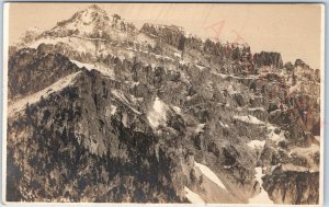 c1920s Washington Twin Peak Cascade Mountain Range Picket Real Photo Co PC A171