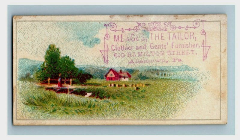 1880's Menges The Tailor Clothier Gent's Furnisher Farm Scene P172