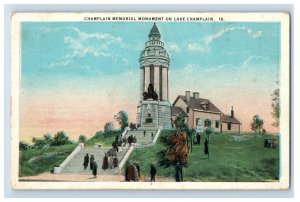 C. 1910 Champlain Memorial Monument On Lake Champlain Postcard P191E
