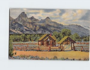 Postcard Church Of The Transfigurations In The Shadow Of The Tetons, Moose, WY