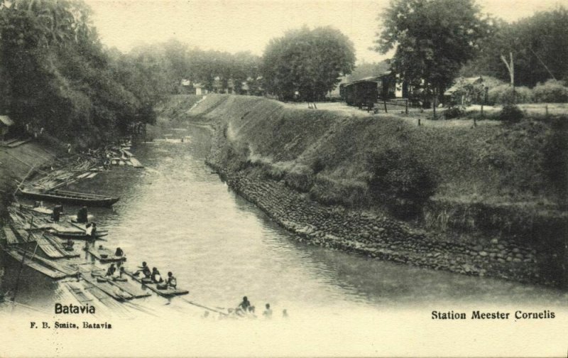 indonesia, JAVA BATAVIA, Railway Station Meester Cornelis (1899) Postcard