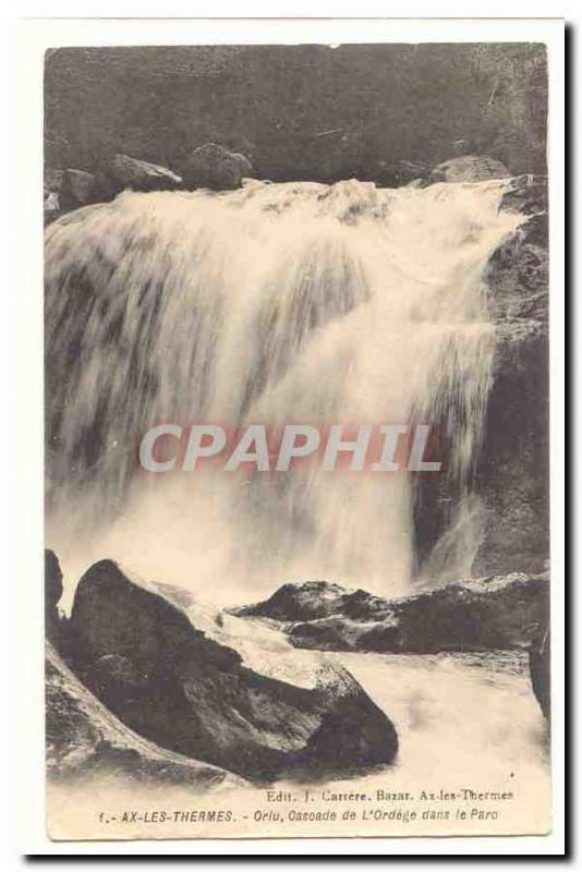 Ax les Thermes Postcard Old Orlu cascading of & # 39Ordege in the park