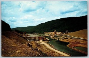 Vtg Warren Pennsylvania Allegheny Dam Reservoir Kinzua Dam Construction Postcard